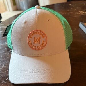 Pukka Henderson Beach Resort Trucker Hat NWT Mesh Snapback Beach Coastal Cap